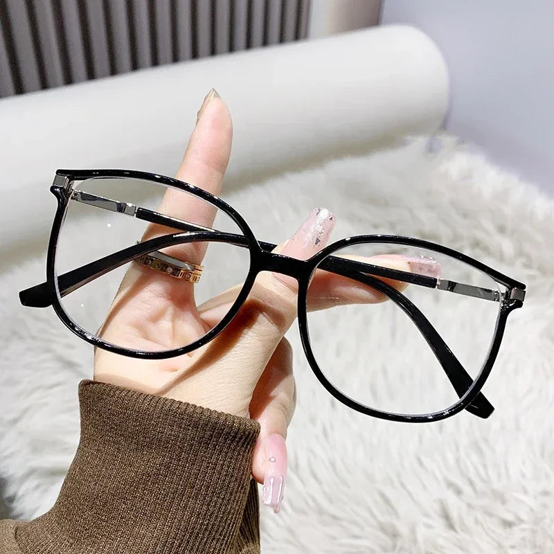 Luxury Far Sight Reading Glasses for Women Blue Light Blocking Computer Eyewear New Trendy Cat Eye Eyeglasses for Women Men